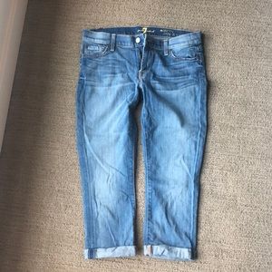 7 for all mankind skinny crops 28